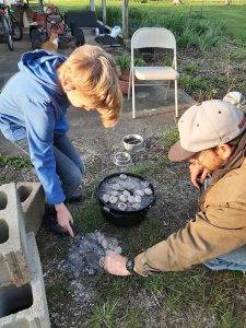 Cooking camp-style